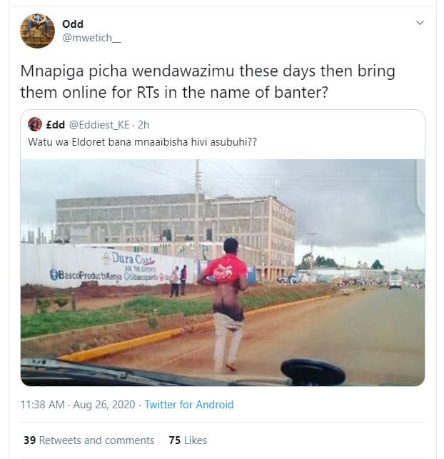 Odd mwetich mnapiga picha wendawazimu these days then bring them online for rts