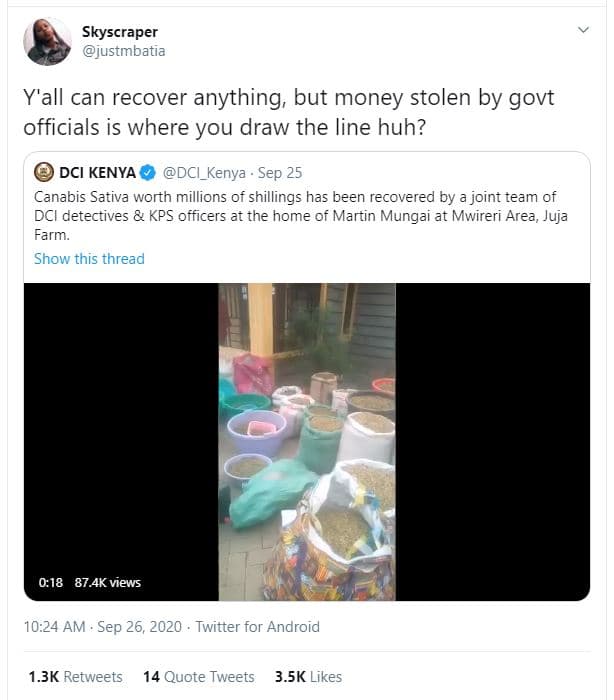 Skyscraper justmbatia y'all can recover anything but money stolen by govt offici