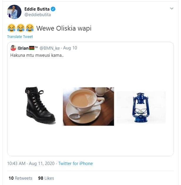 Eddie butita eddiebutita wewe oliskia wapi translate tweet drian bmn_ke aug haku