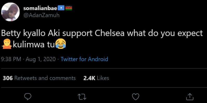 Somalianbae adanzamuh betty kyallo aki support chelsea what do you expect kulimw