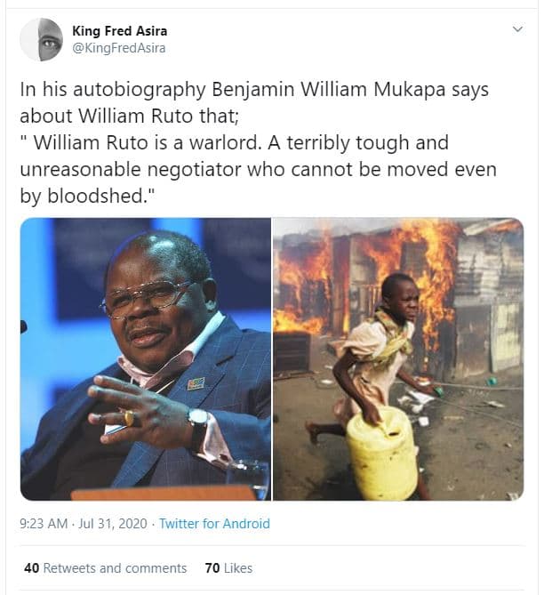 King fred asira kingfredasira in his autobiography benjamin william mukapa says