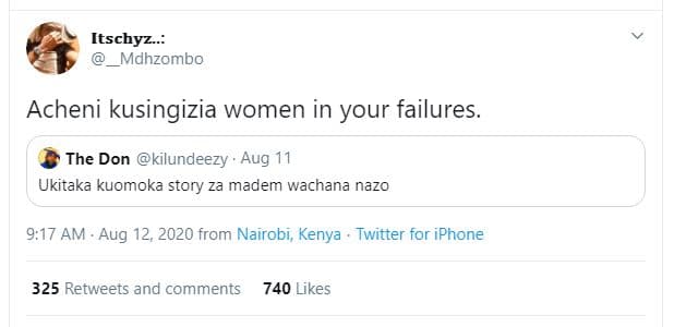 Itschyz . mdhzombo acheni kusingizia women in your failures the don kilundeezy '