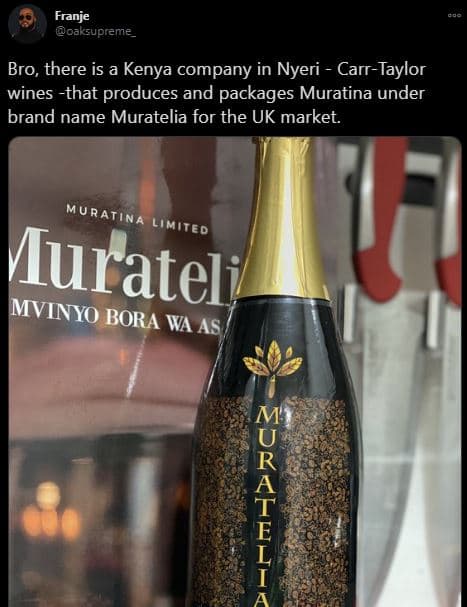 Franje oaksupreme_ bro, there is a kenya company in nyeri carrtaylor wines that