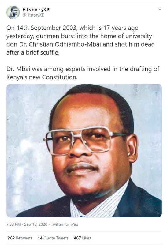 Histor yk e historyke on 14th september , which is 17 years ago yesterday gunmen