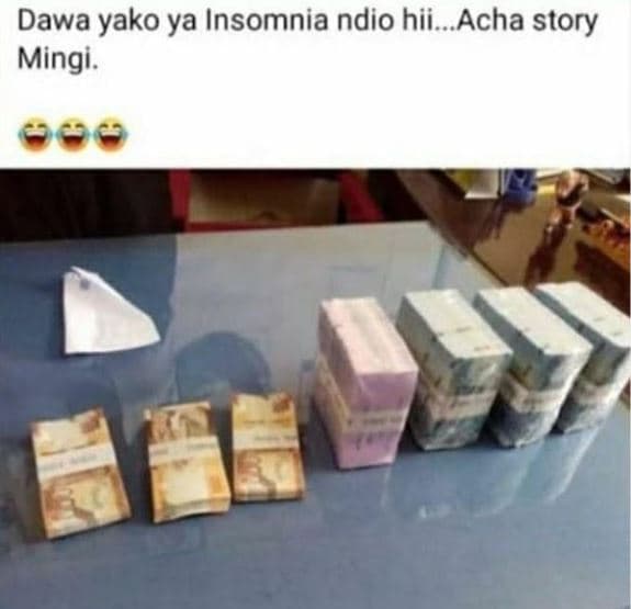 Dawa yako ya insomnia ndio hii . acha story mingi.