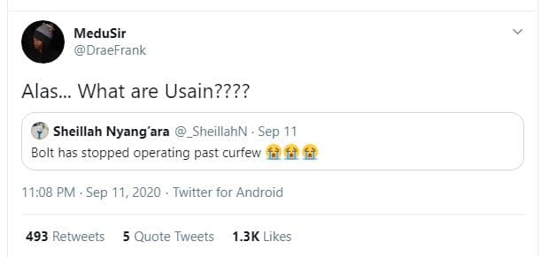 Medusir draefrank alas. .. what are usain???? sheillah nyang'ara _sheillahn sep