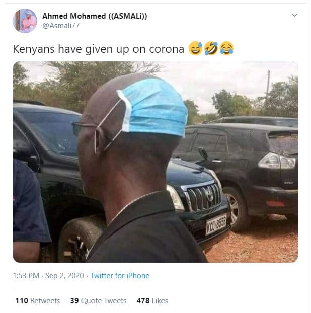 Ahmed mohamed asmali asmali kenyans have given up on corona s de 1.53 pm . sep 2