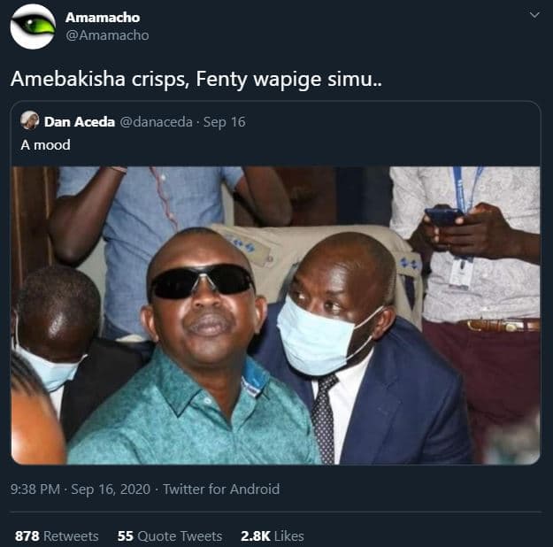 Amamacho amamacho amebakisha crisps fenty wapige simu. dan aceda danaceda sep 16