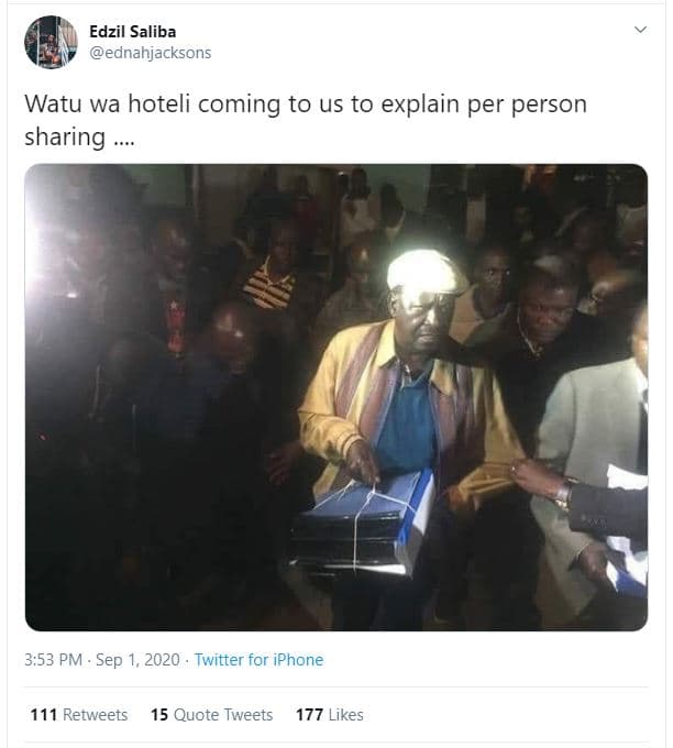 Edzil saliba ednahjacksons watu wa hoteli coming to us to explain per person sha