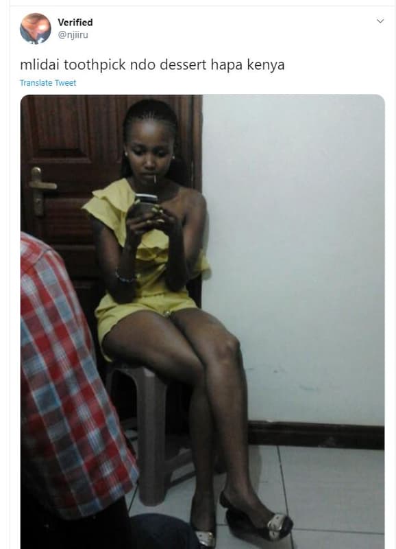 Verified njiiru mlidai toothpick ndo dessert hapa kenya translate tweet