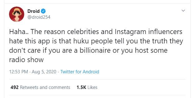 Droid droid254 haha.. the reason celebrities and instagram influencers hate this