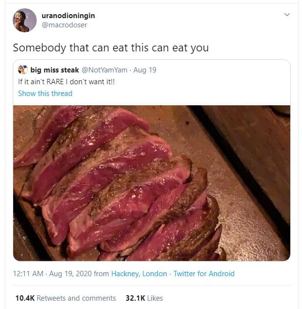 Uranodioningin macrodoser somebody that can eat this can eat you big miss steak