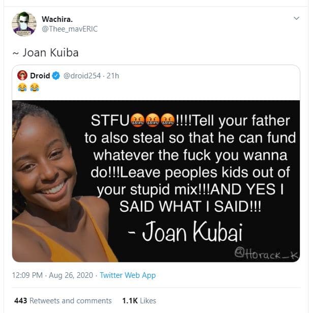 Wachira thee_maveric joan kuiba droid droid254 21h stfu iiitell your father to a