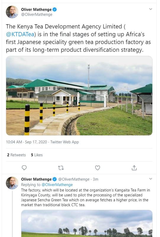 Oliver mathenge olivermathenge the kenya tea development agency limited ktdatea