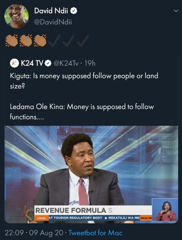 David ndii davidndii k24 tv k24tv . 19h kiguta is money supposed follow people o