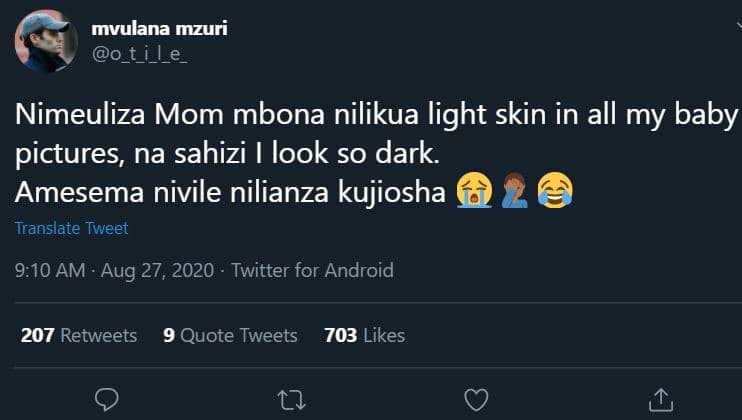 Mvulana mzuri o_ti_le_ nimeuliza mom mbona nilikua light skin in all my baby pic