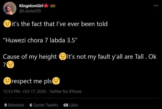 Kingstongirl lsankei9g jit's the fact that i've ever been told 'huwezi chora 7 l