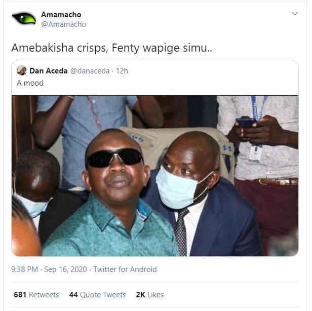 Amamacho amamacho amebakisha crisps, fenty wapige simu. dan aceda danaceda . 12h