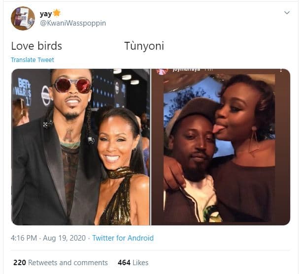 Onzy yay kwaniwasspoppin love birds translate tweet tànyoni 4,16 pm aug 19, twit