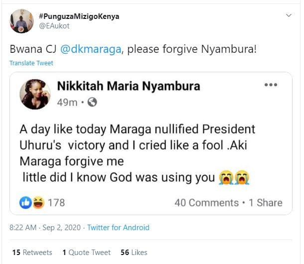 Punguzamizigokenya eaukot bwana cj dkmaraga please forgive nyambura! translate t