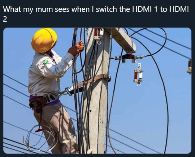 What my mum sees when switch the hdmi 1 to hdmi 2