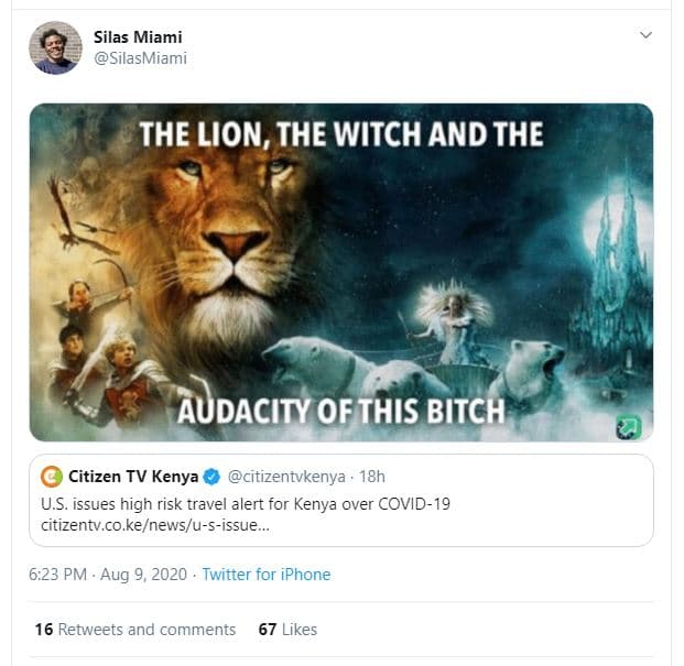 Silas miami silasmiami the lion, the witch and the audacity ofthis bitch citizen