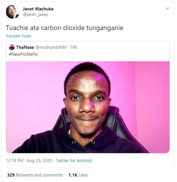 Janet wachuka lanet_jaaay tuachie ata carbon dioxide tunganganie translate tweet