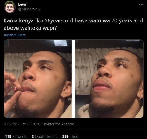 Lewi muhorolewi kama kenya iko s6years old hawa watu wa 70 years and above walit