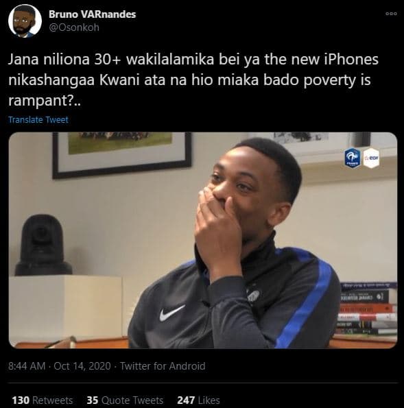 Bruno varnandes osonkoh jana niliona 30 wakilalamika bei ya the new iphones nika