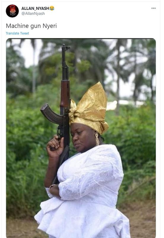 Allan_nyash allannyash machine gun nyeri translate tweet