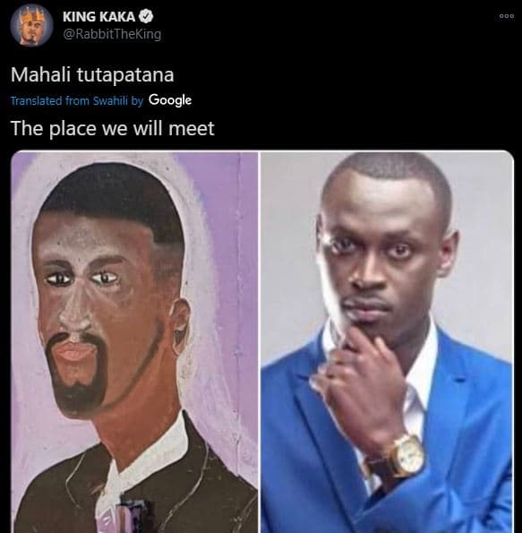 King kaka rabbittheking mahali tutapatana translated from swahili by google the