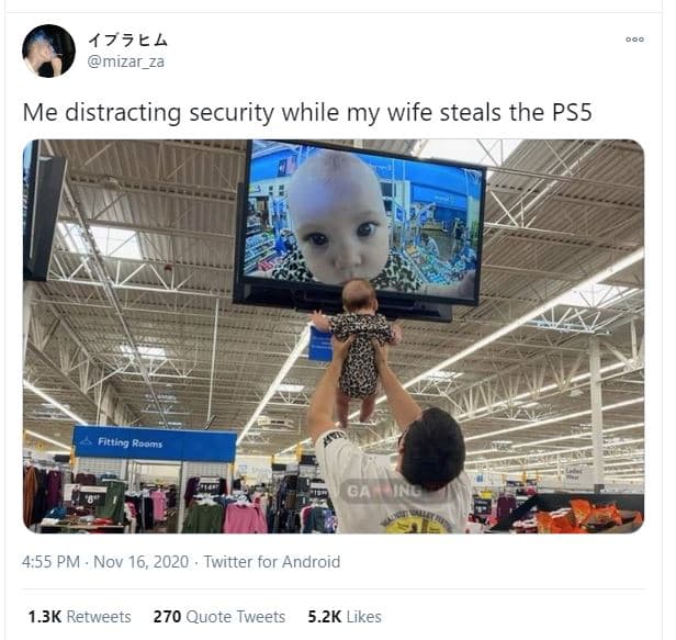 471 mizar_za me distracting security while my wife steals the ps5 firg foonua 4,