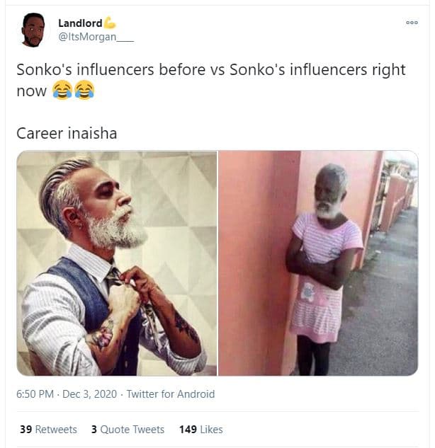 Landlord itsmorgan sonko's influencers before vs sonko's influencers right now c