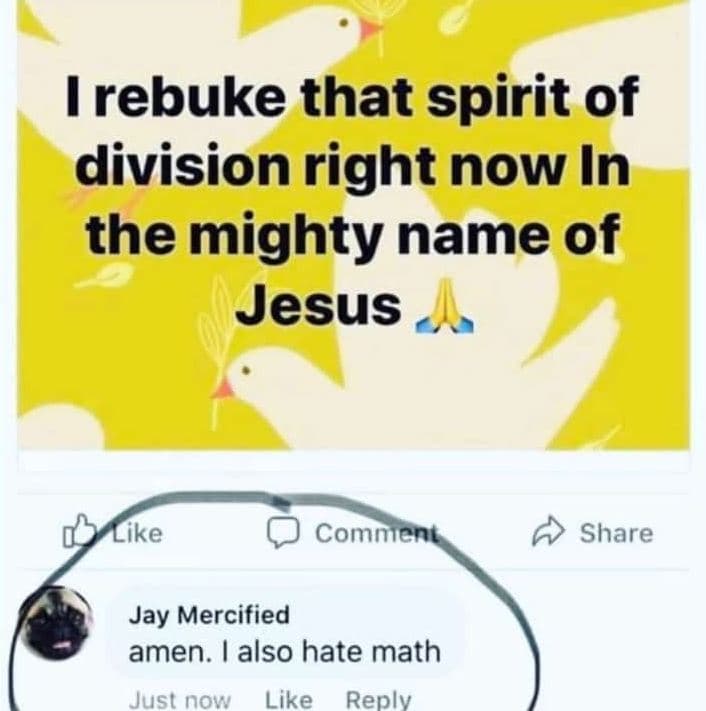 I rebuke that spirit of division right now in the mighty name of jesus like comn