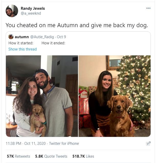 Randy jewels weeknd you cheated on me autumn and give me back my dog autumn auti