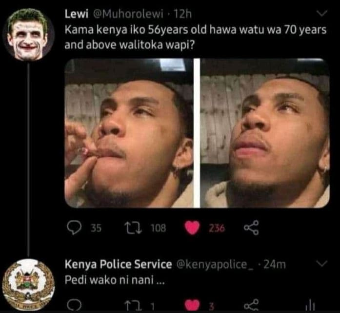 Lewi muhorolewi 12h kama kenya iko s6years old hawa watu wa 70 years and above w