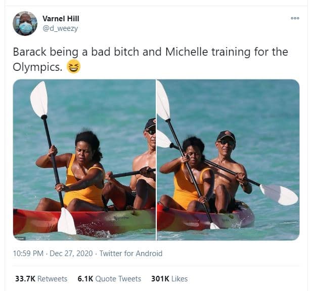 Varnel hill d weezy barack being a bad bitch and michelle training for the olymp