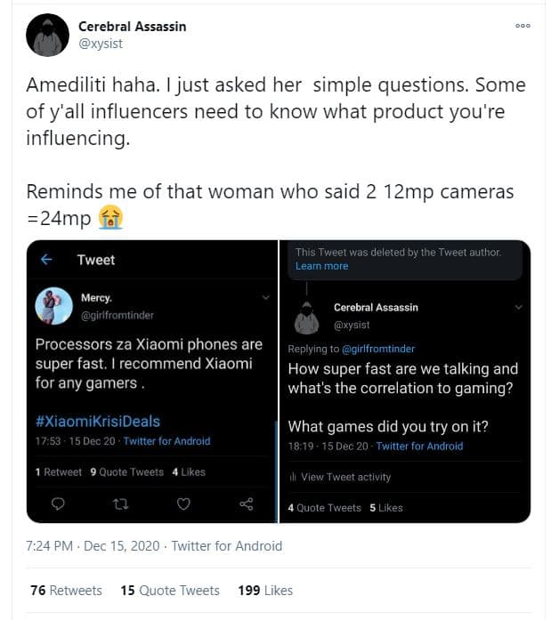 Cerebral assassin xysist amediliti haha. just asked her simple questions. some o