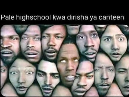 Pale highschool kwa dirisha ya canteen