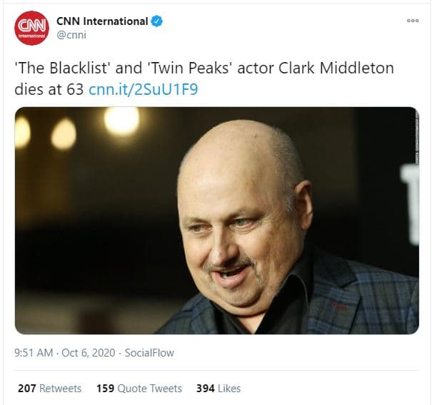 Cnn international cnni 'the blacklist' and twin peaks' actor clark middleton die