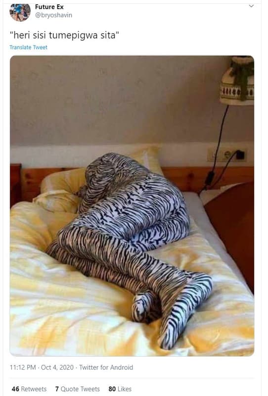 Future ex bryoshavin heri sisi tumepigwa sita translate tweet 1112 pm oct 4 twit