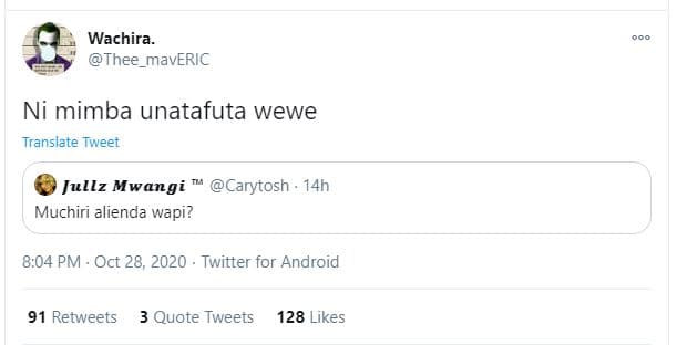 Wachira. thee_maveric ni mimba unatafuta wewe translate tweet jullz mwangi caryt
