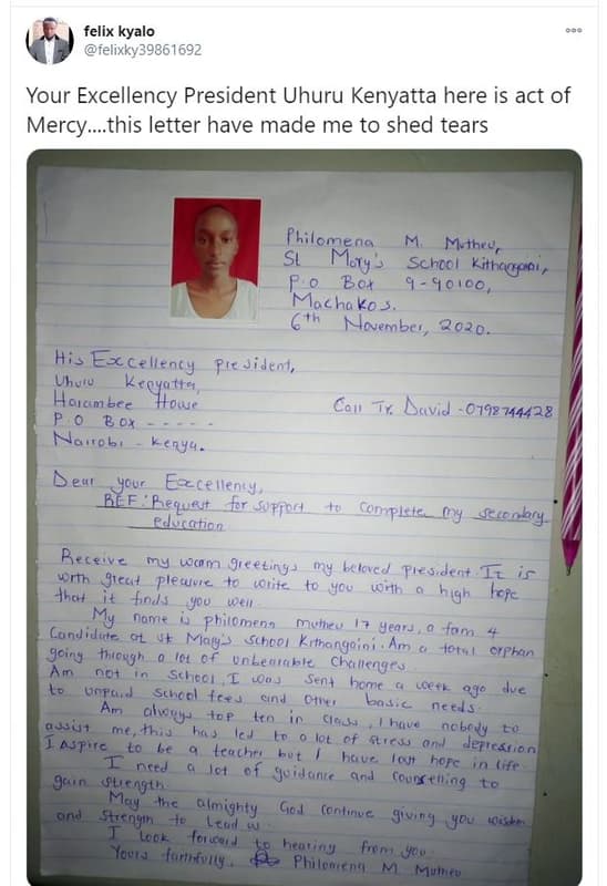 Felix kyalo felixky39861692 your excellency president uhuru kenyatta here is act