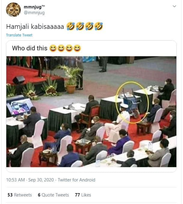 Mmnjug mmnjug hamjali kabisaaaaa ub translate tweet who did this 10.53 am . sep
