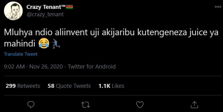 Crazy tenant crazy_tenant 000 mluhya ndio aliinvent uji akijaribu kutengeneza ju