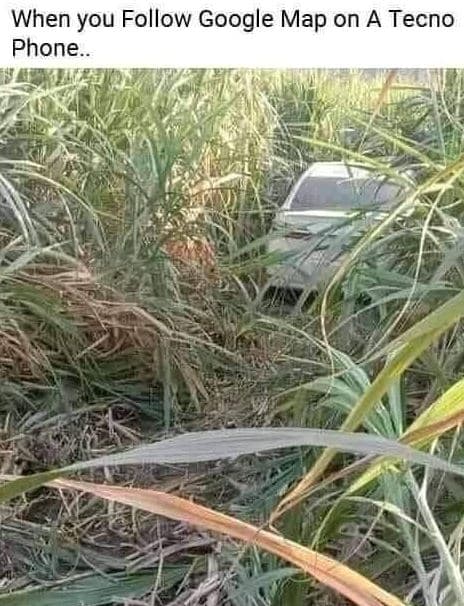 When you follow google map on a tecno phone