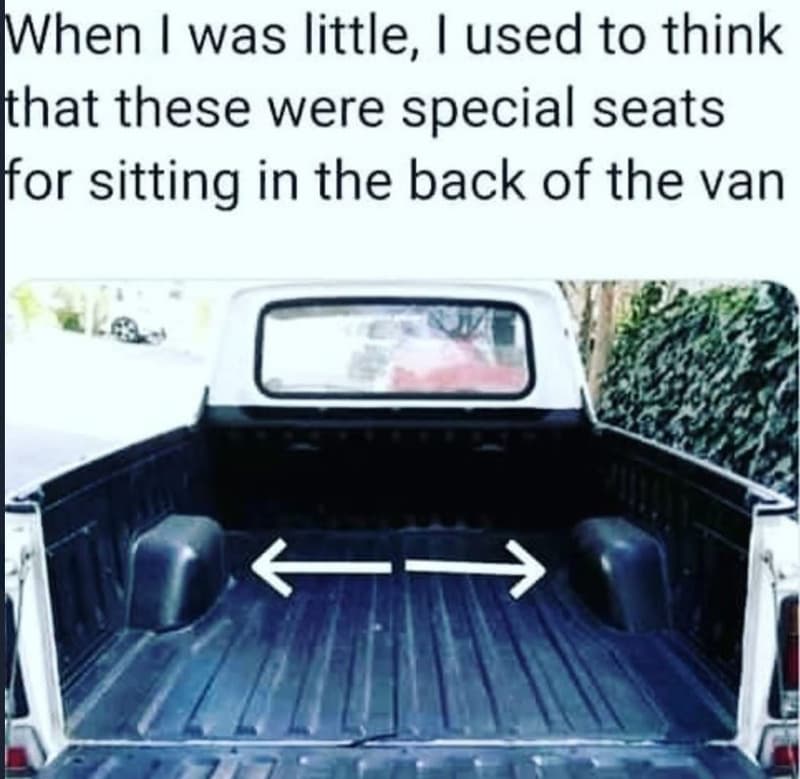 When was little used to think that these were special seats for sitting in the b