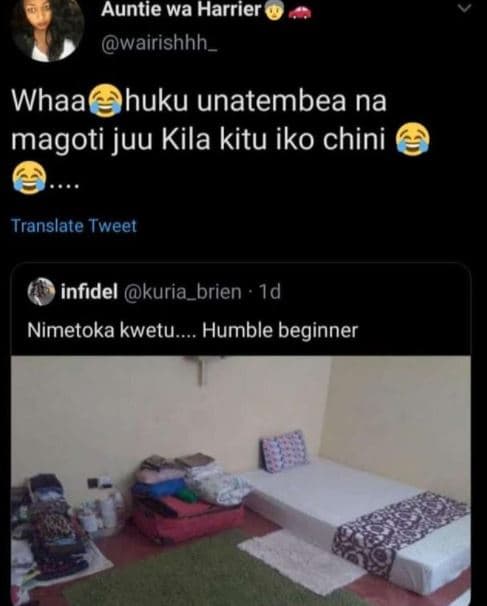 Auntie wa harrier wairishhh _ whaa huku unatembea na magoti juu kila kitu iko ch