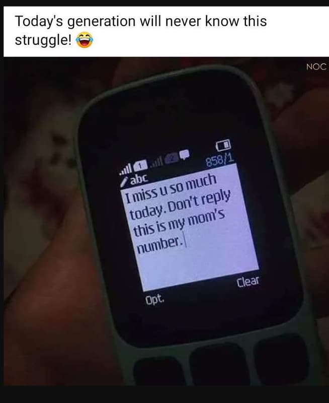 Today's generation will never know this struggle! noc 8581 abc uso 'much imiss _