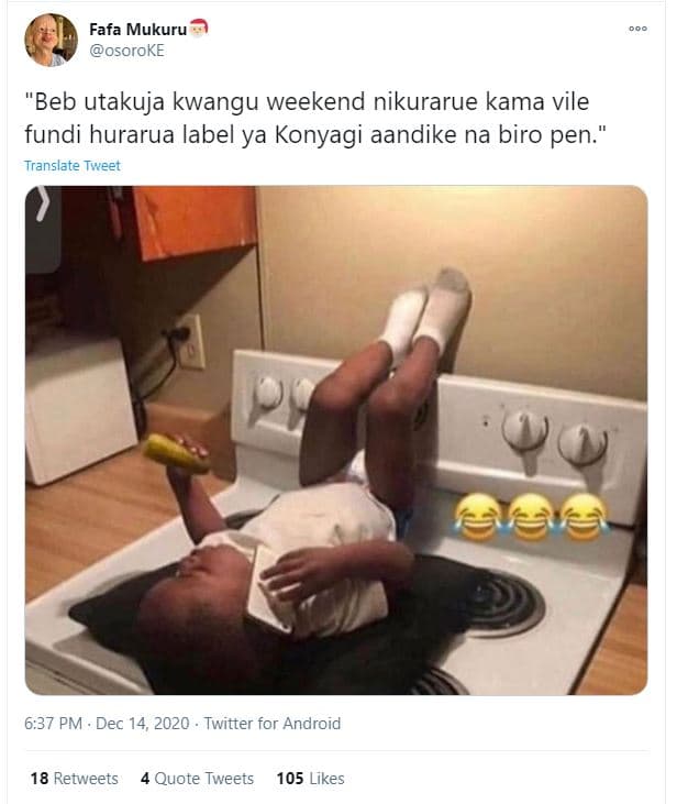 Fafa mukuru osoroke 'beb utakuja kwangu weekend nikurarue kama vile fundi huraru